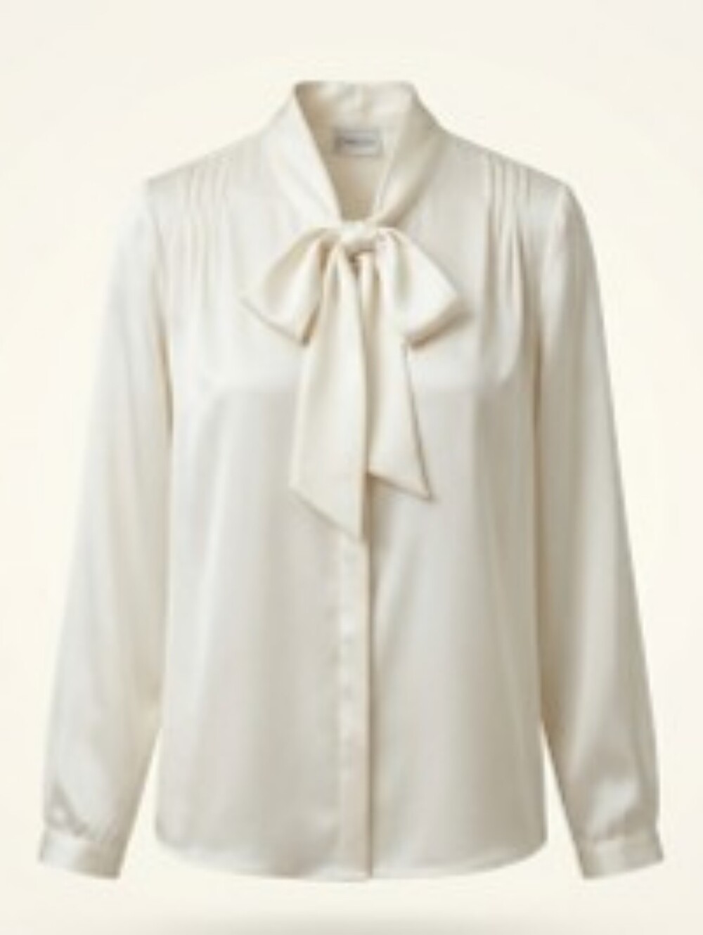Elegant Ivory Chico's Bow-Tie Blouse - Women’s Long Sleeve Top Size 2 US 12